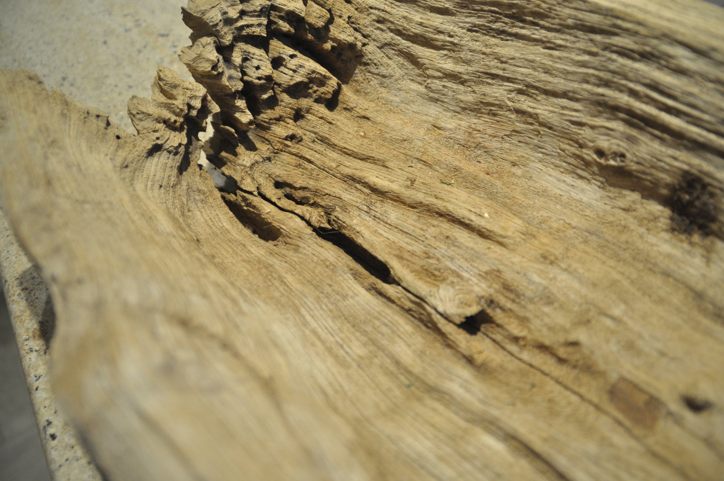 Tropical wooden mortar