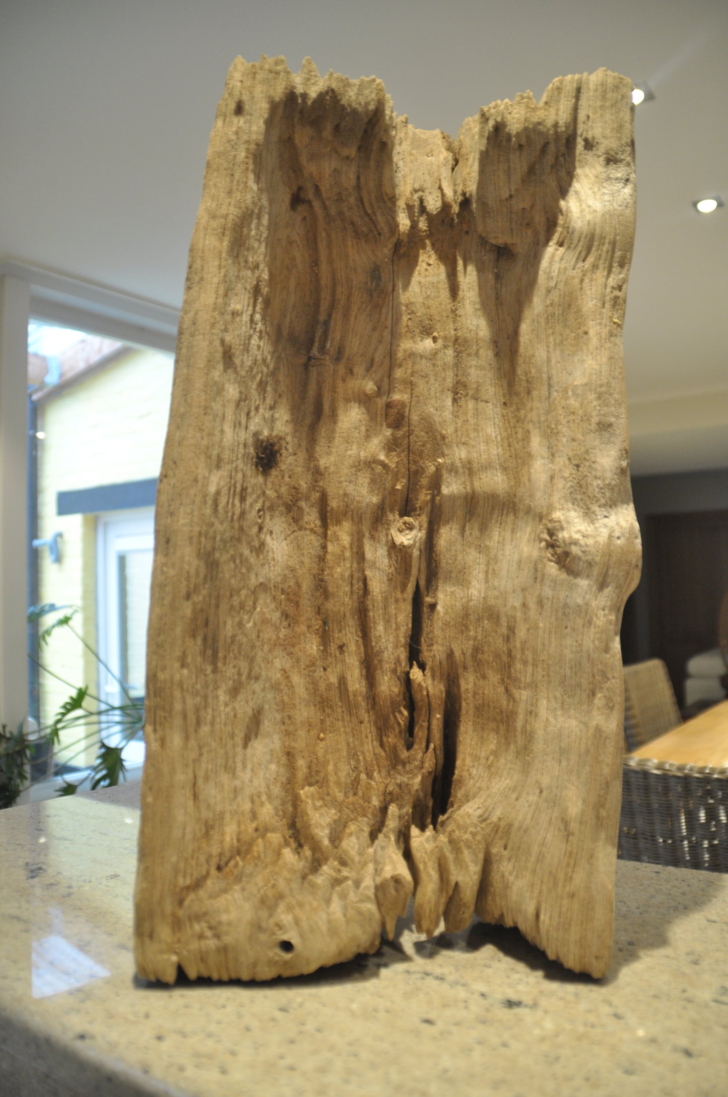 Tropical wooden mortar