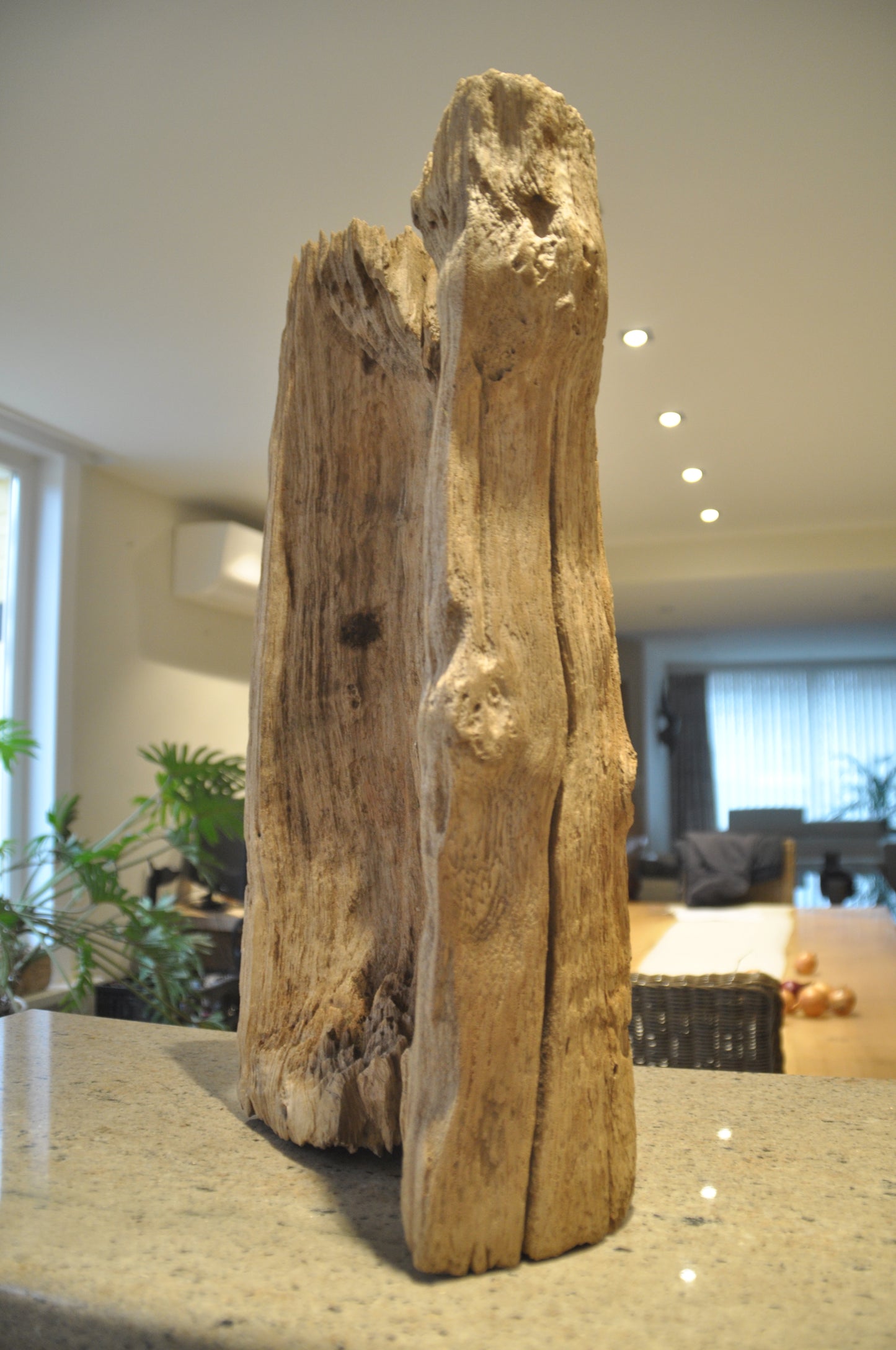 Tropical wooden mortar