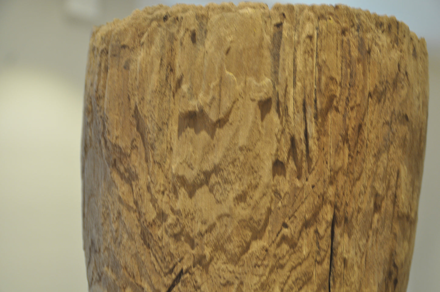 Tropical wooden mortar