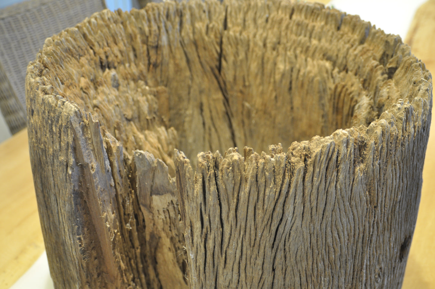 Erosionized teak