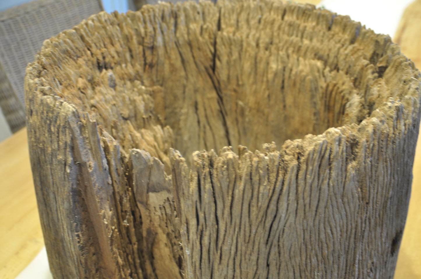 Erosionized teak
