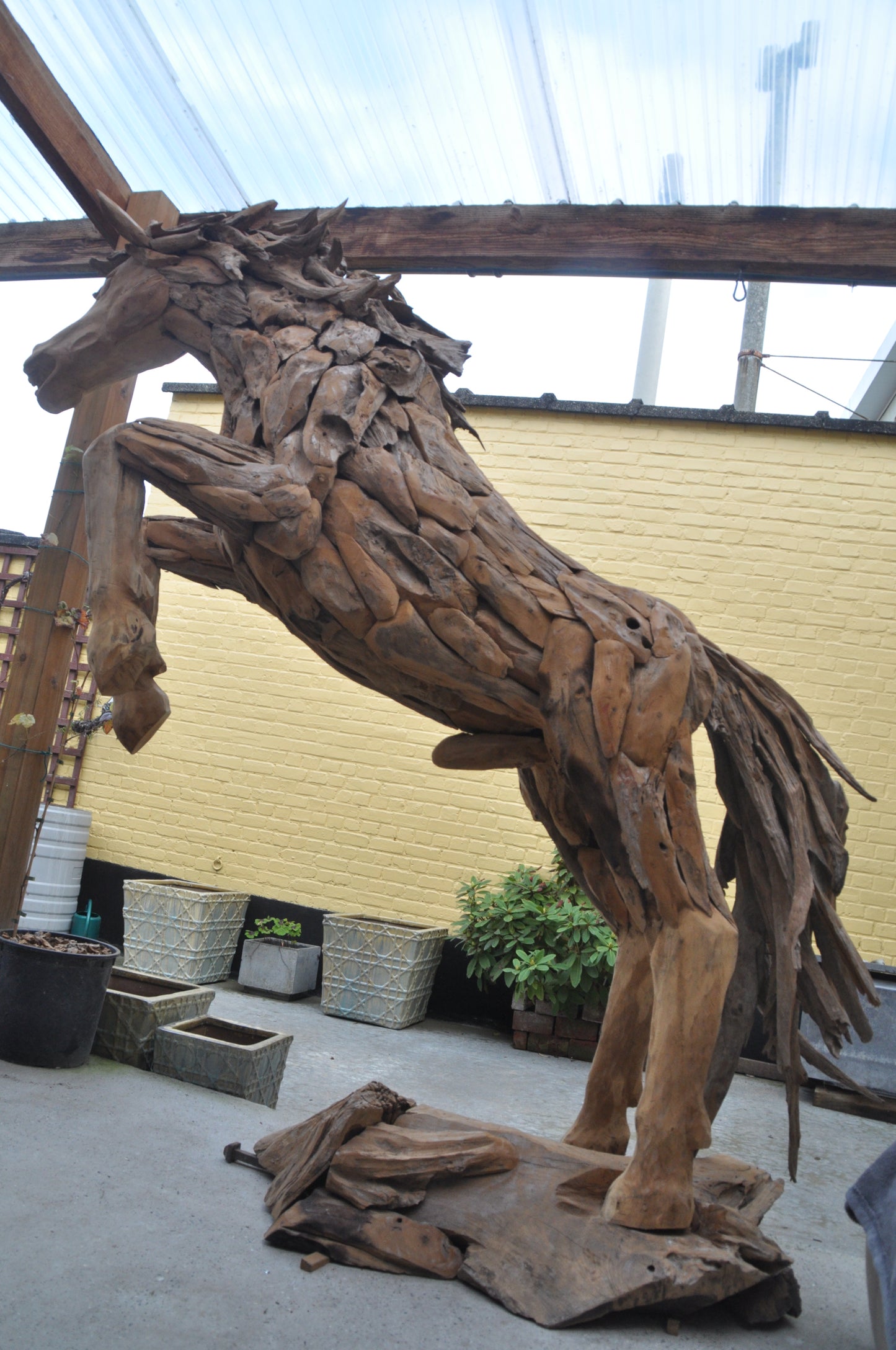 Prancing Mustang sculpture