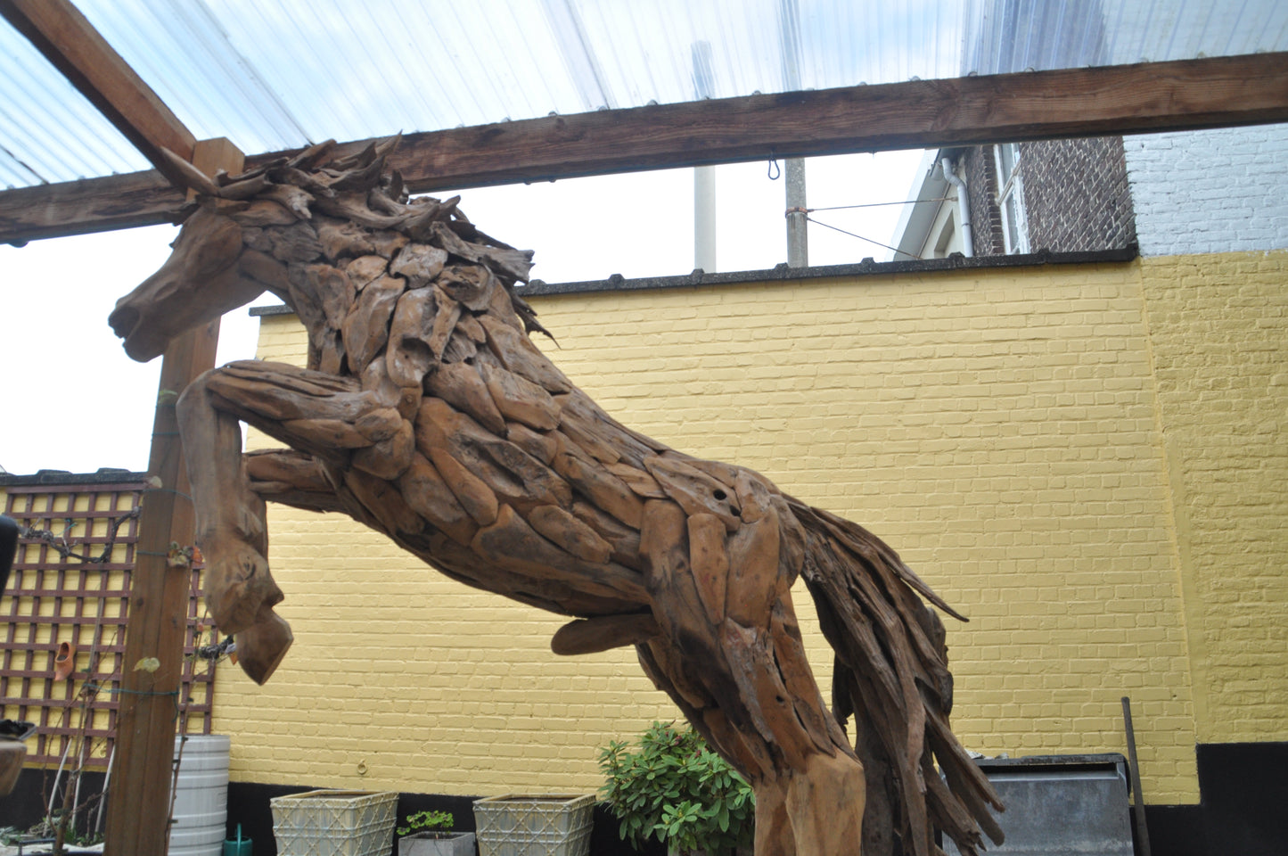 Prancing Mustang sculpture