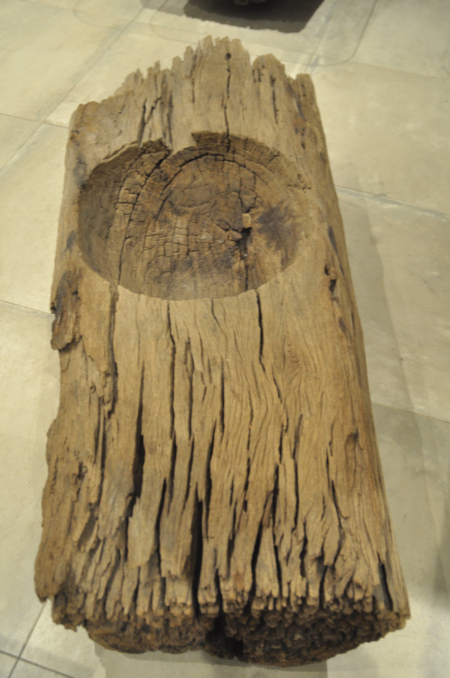 Ancient rice pounder big super eroded
