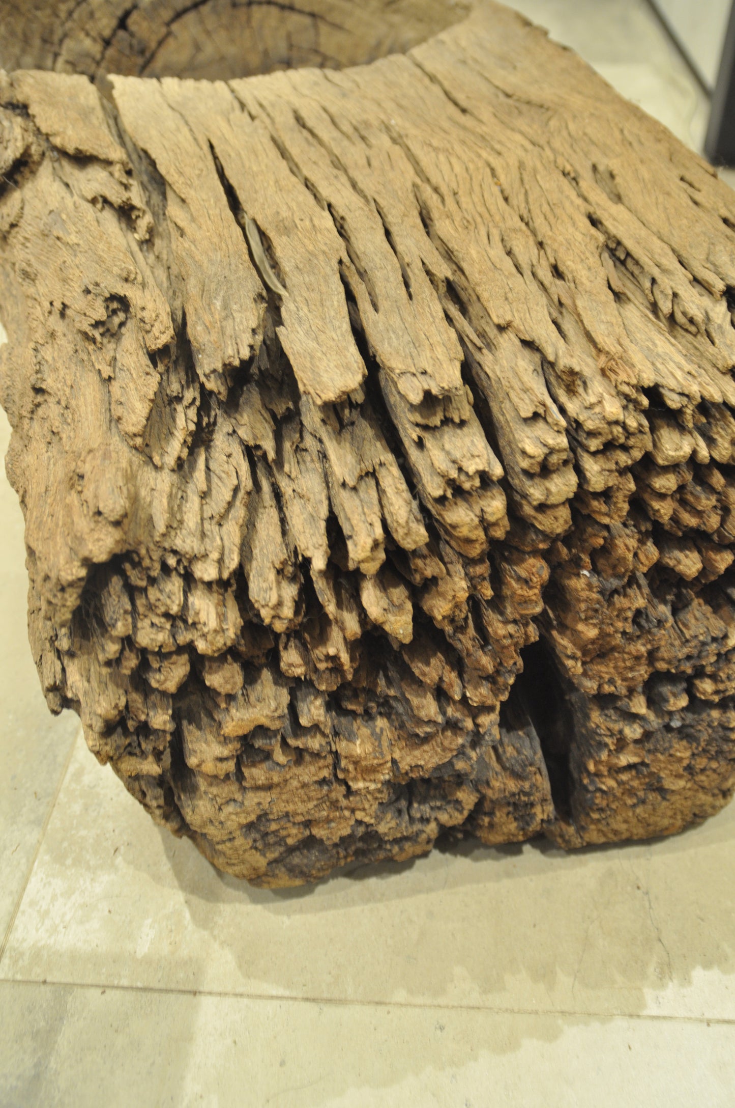 Ancient rice pounder big super eroded