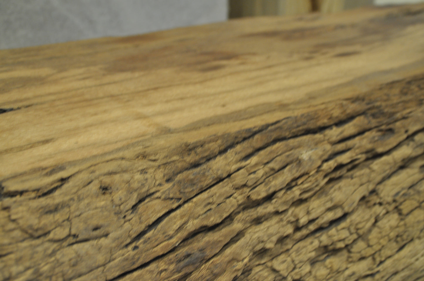 Coffee table out of a massive piece of teak tree