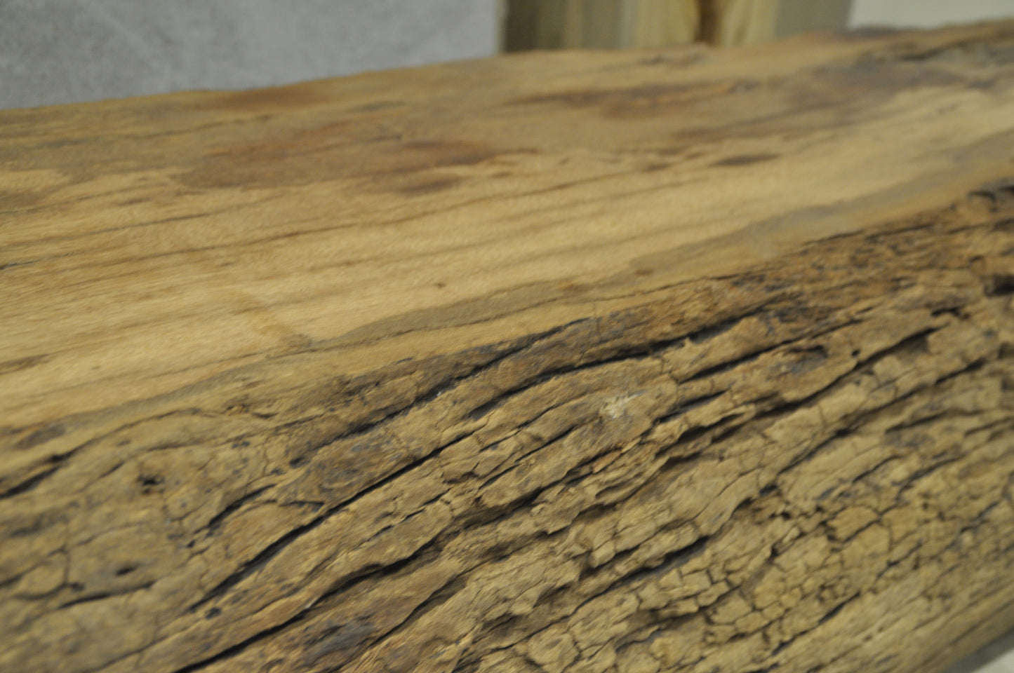 Coffee table out of a massive piece of teak tree